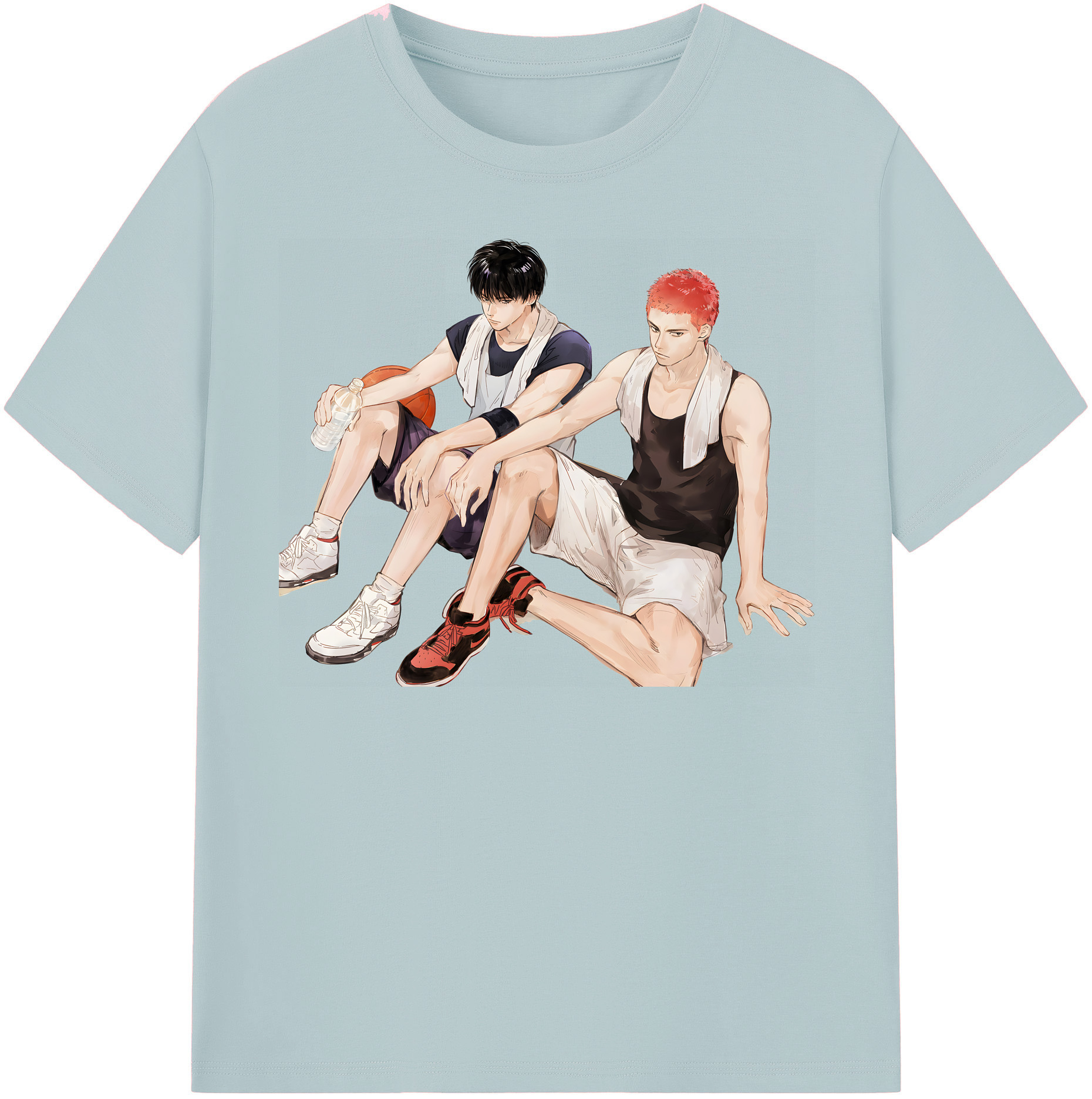 SLAM DUNK／スラムダンク 綿100％半袖Tシャツ（フロントプリント）